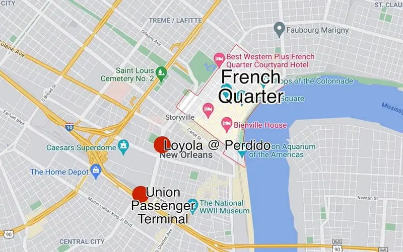 airport transfer new orleans to french quarter