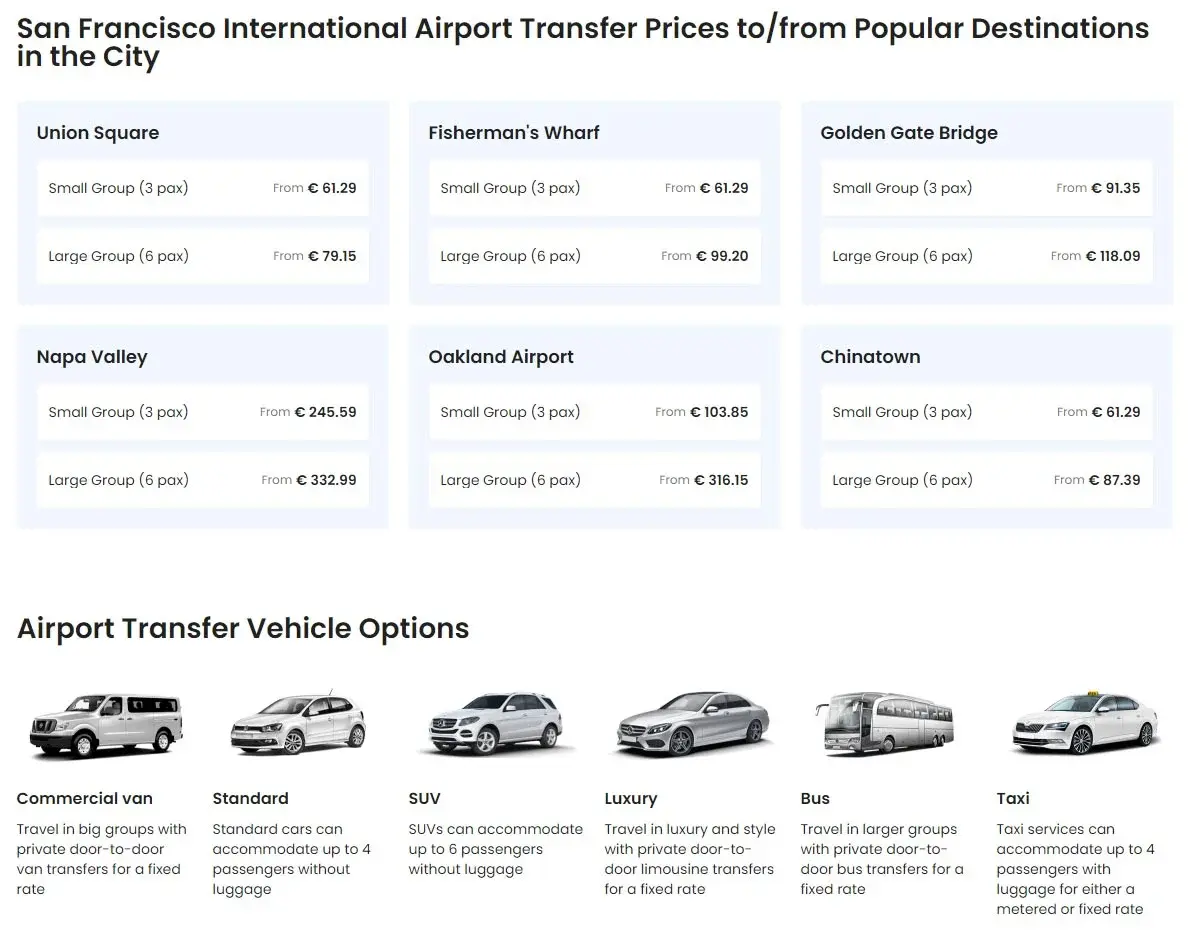 airport transfer san francisco