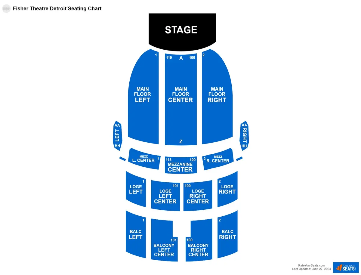 fisher theater detroit seating chart