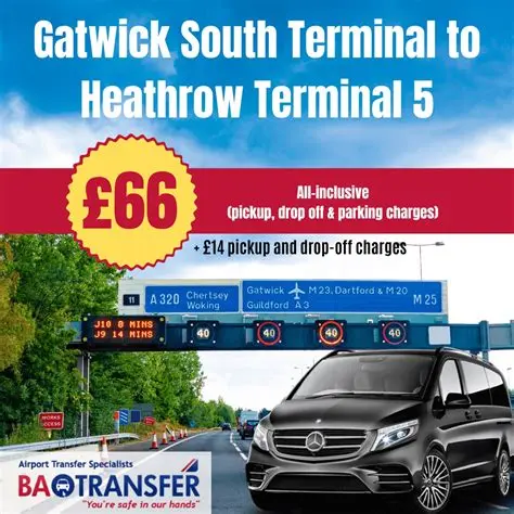 london heathrow to london gatwick airport transfer